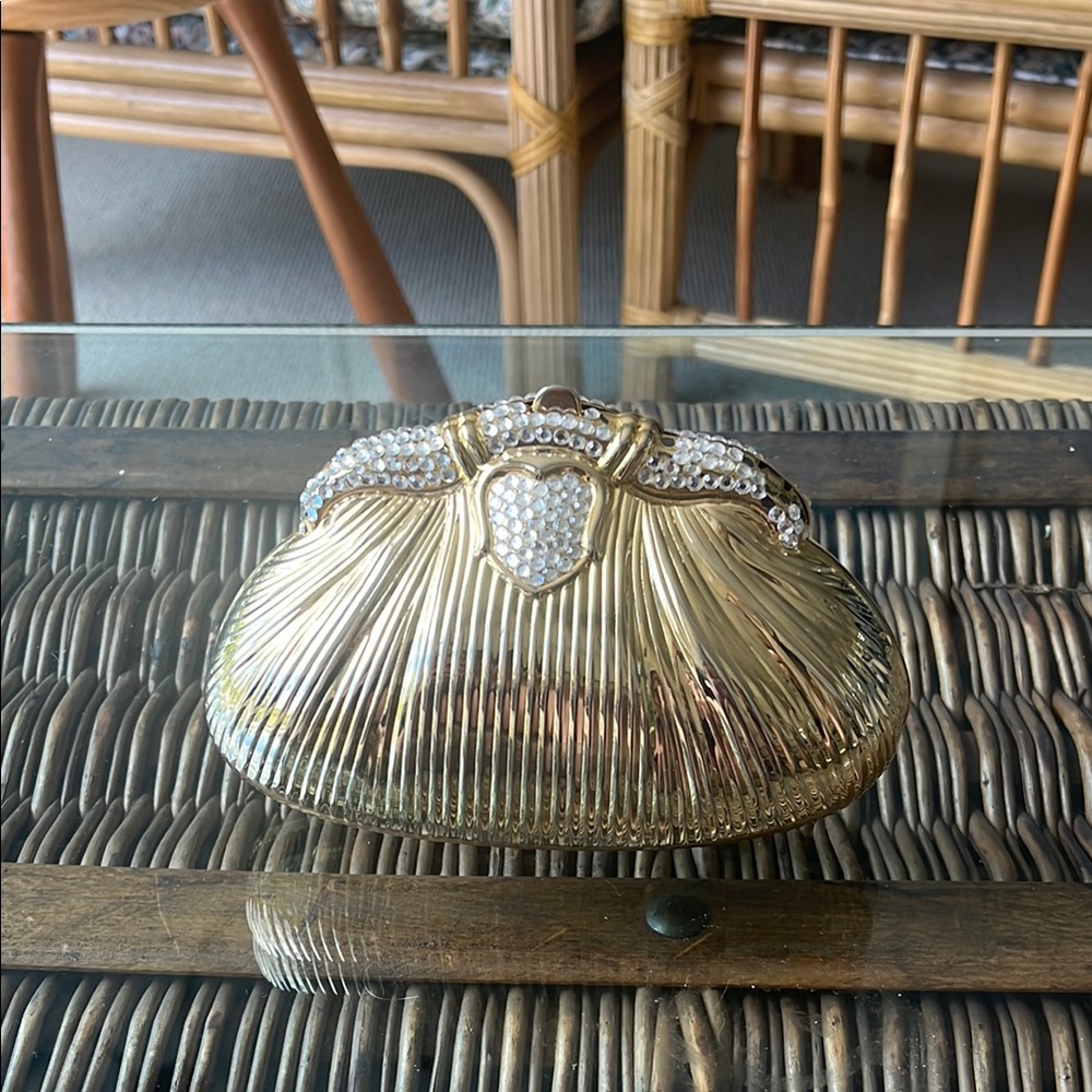 Gold Mini Bag with Ribbed Design - Picture 3 of 3